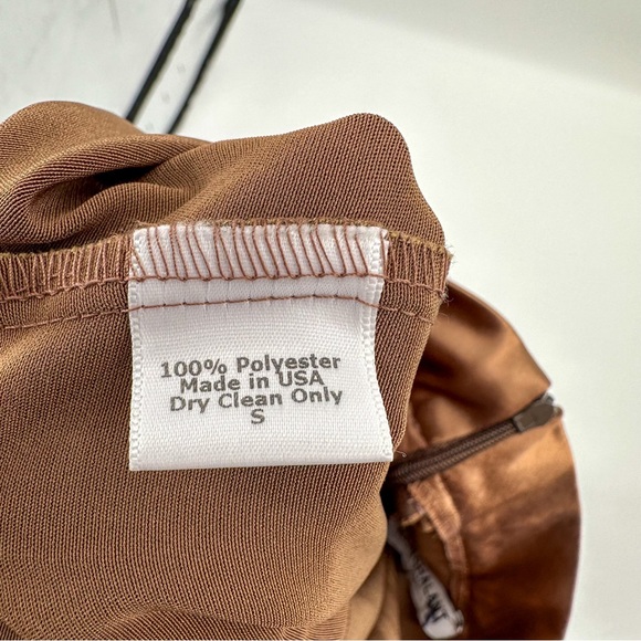 Nonchalant Revolve Pascale Satin Wide Leg Chocolate Brown Pants Women Size Small - Picture 5 of 7